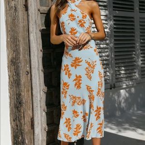 Hello molly size small high neck midi maxi wedding guest dress